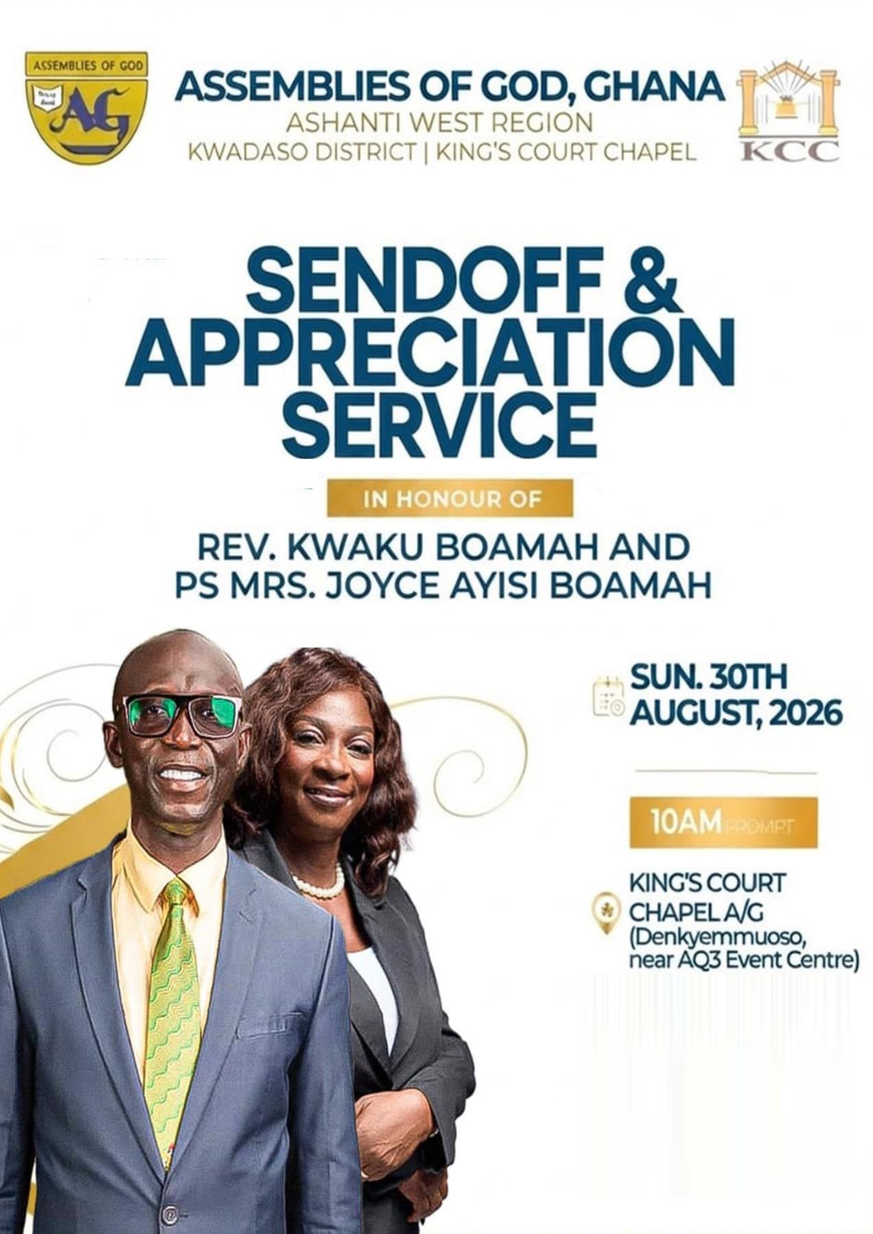 Booklet Page 1 - Sendoff & Appreciation Service Cover
