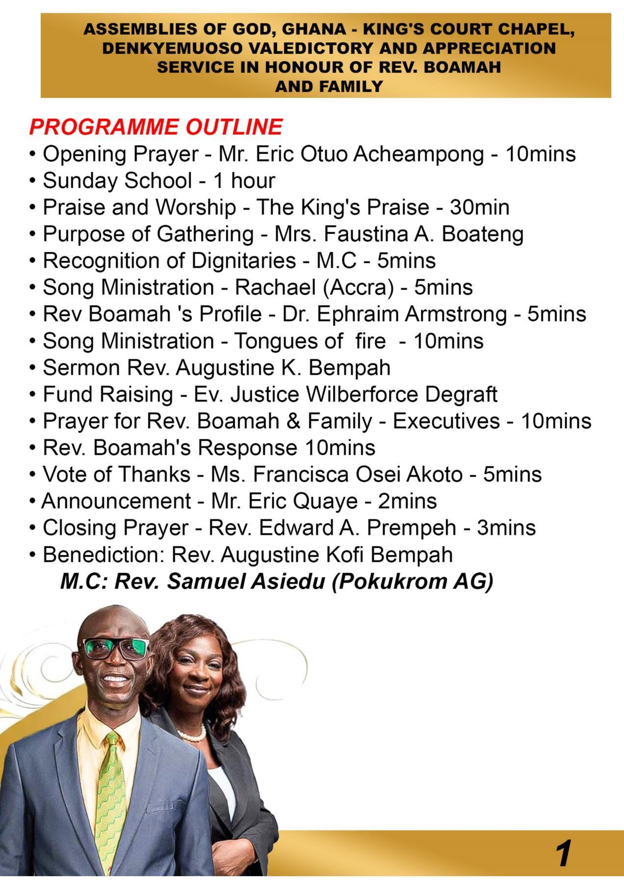 Booklet Page 2 - Programme Outline